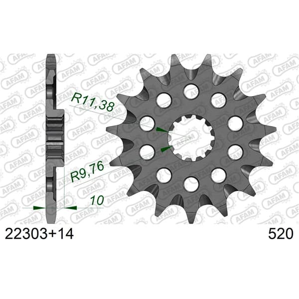 Front Sprocket - Self-Cleaning