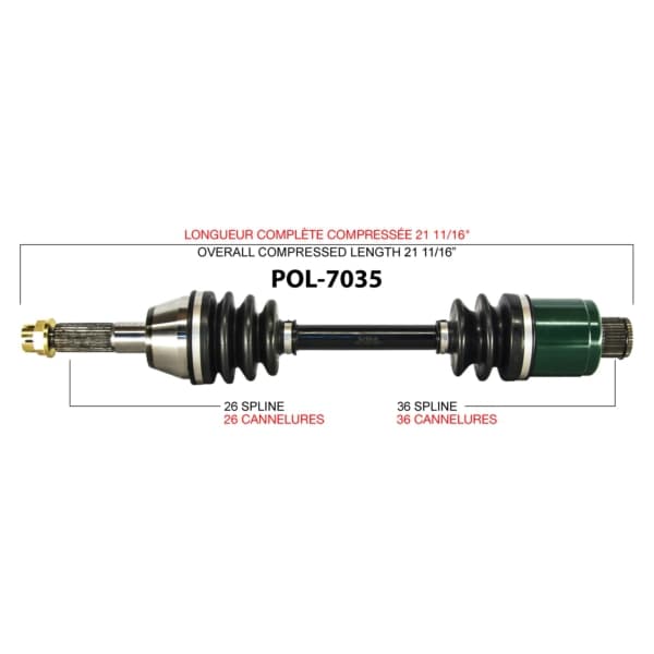 TrakMotive - POL-7035 - Complete Axle