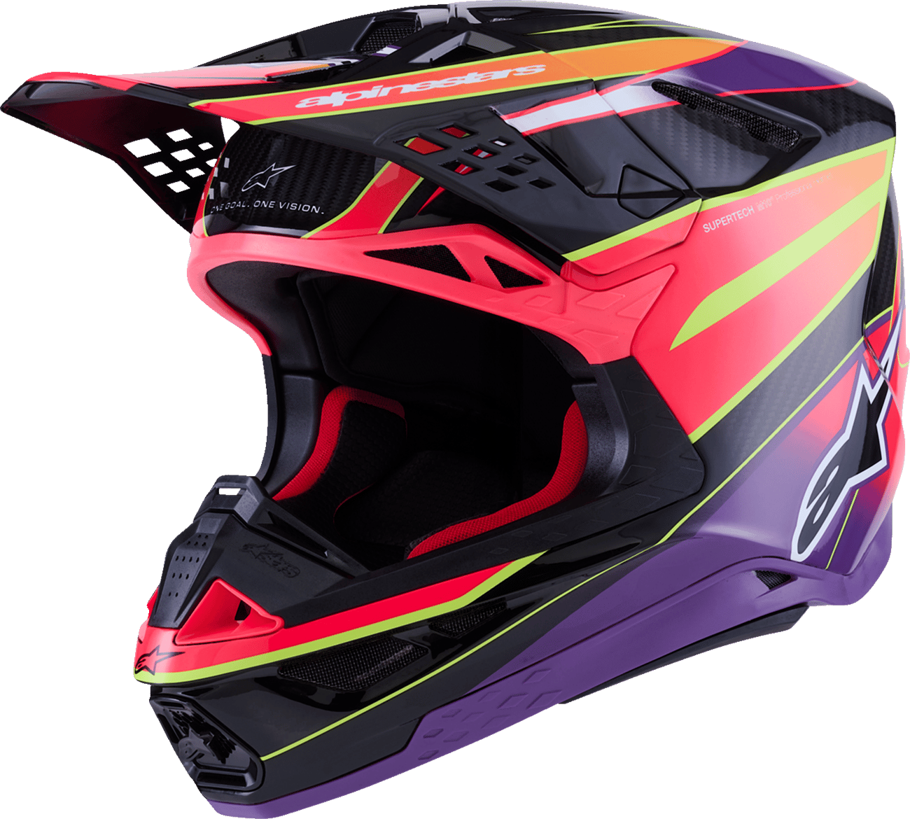 ALPINESTARS - 83012233145XXL - Supertech M10 Helmet - Mips® - Era - Gloss Pink/Violet/Yellow Fluo - 2XL