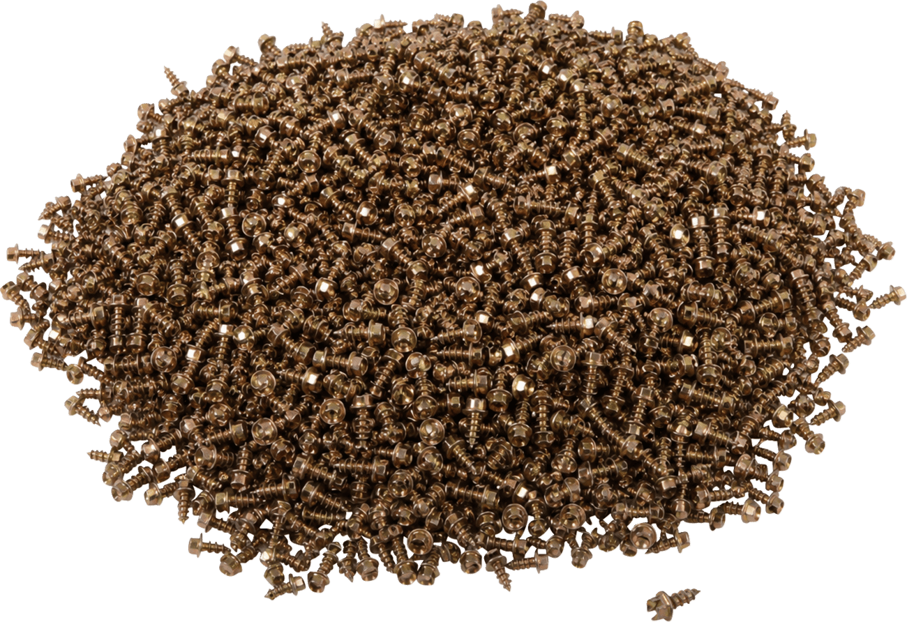 Tire Screws/Ice - Gold - 1" - 1000 Pack