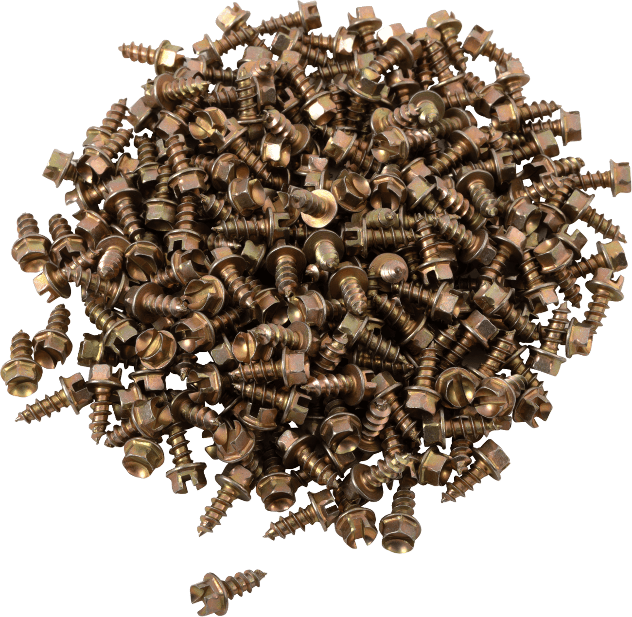 Tire Screws/Ice - Gold - 5/8" - 250 Pack