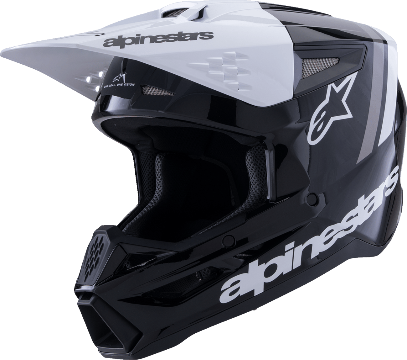 ALPINESTARS - 83008261546XXL - Sm3 Helmet - Radium - Gloss Black/White/Gray - 2XL