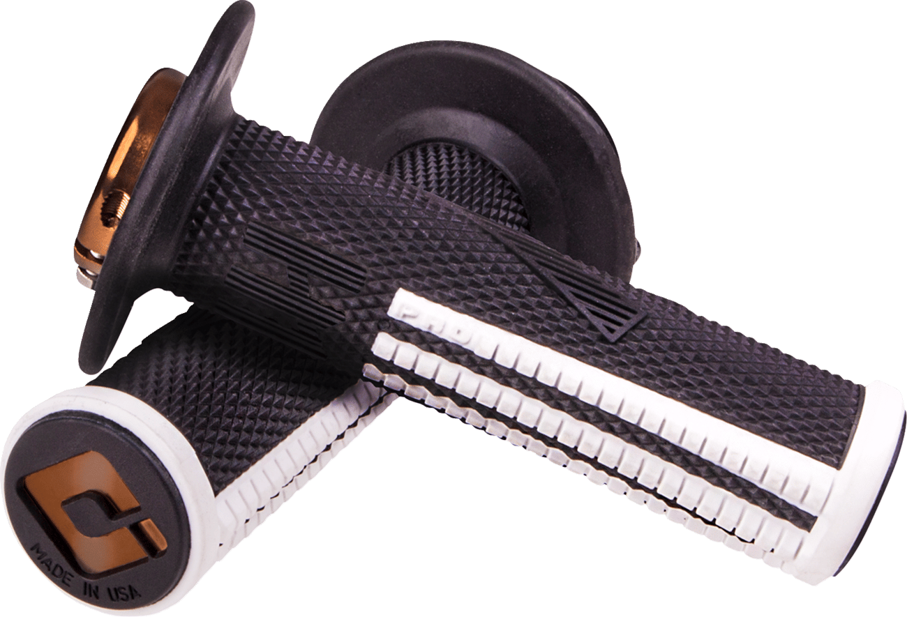 ODI - H36EPBW - Emig Pro V2 Lock-On Grips - White/Black
